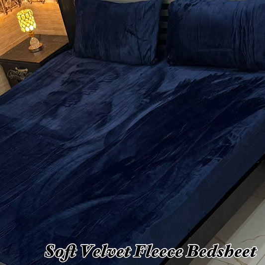 3 PCs Luxury Fleece Bedsheets 07