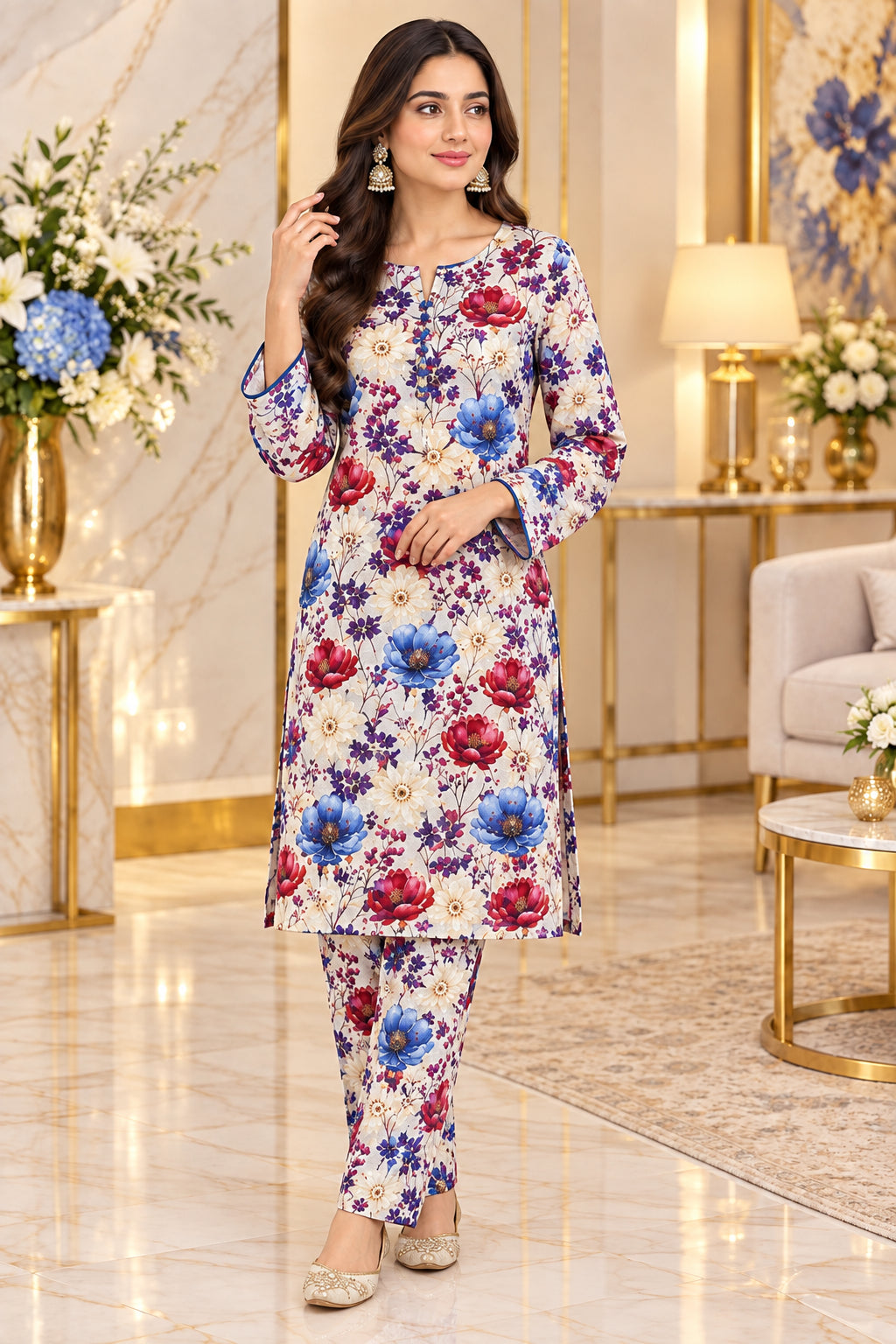 Premium 2-Piece Khaddar Ladies Suit 014