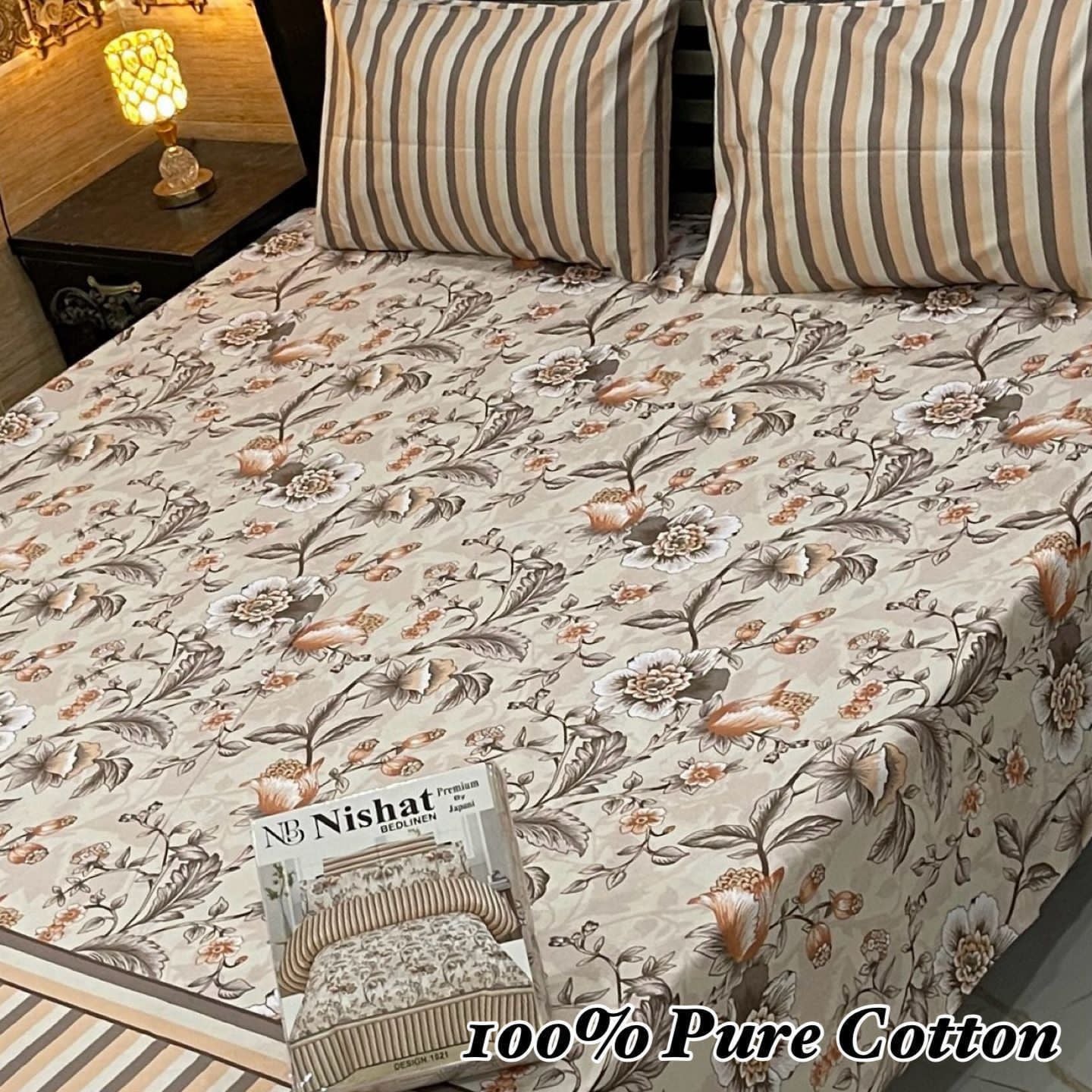 Pure Cotton 3 Pcs Bedsheet Gift Pack 014