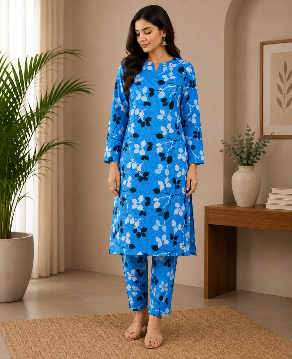 Winter Bloom – 2 Pcs Unstitched Ladies Suit