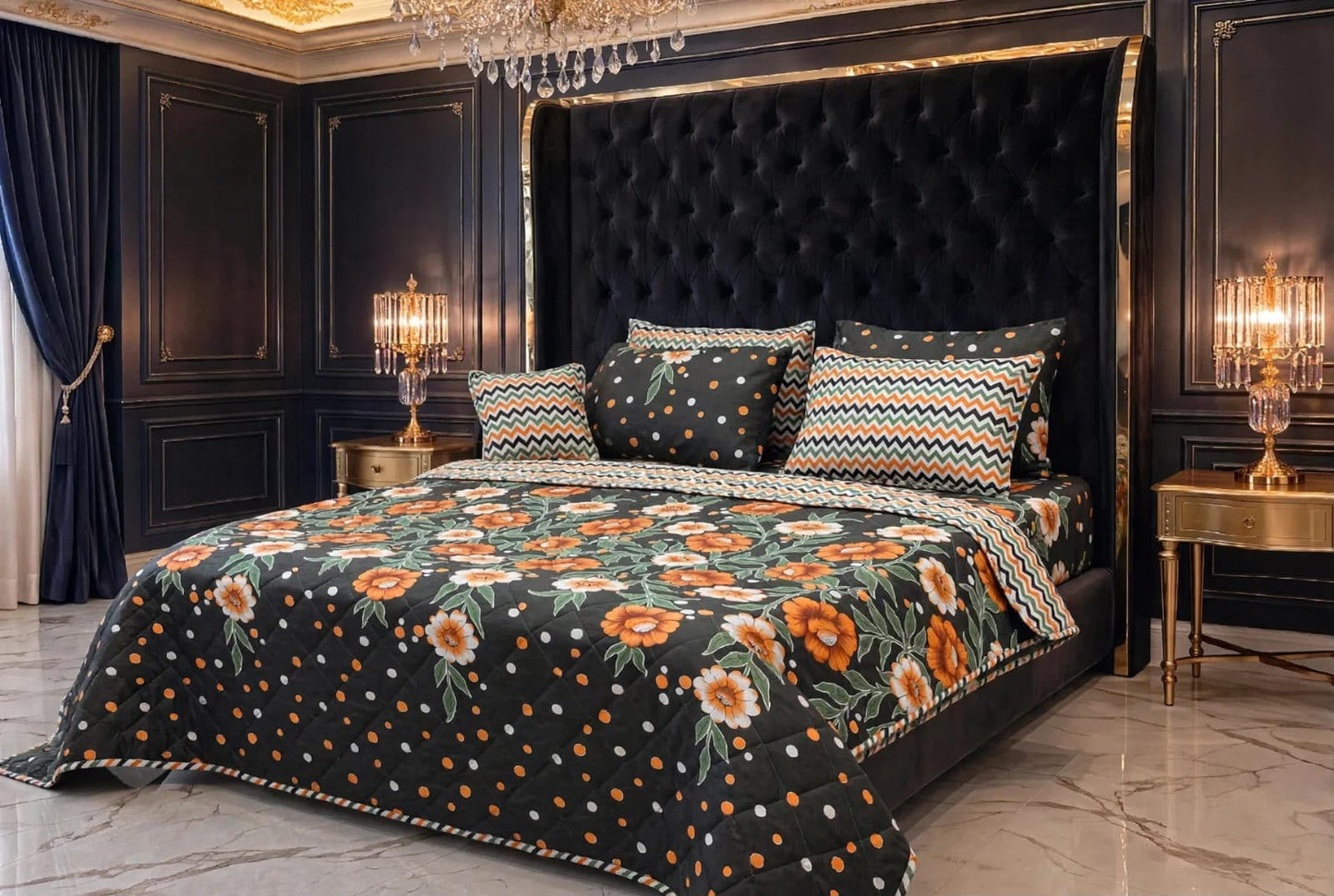 Rurva Cotton Comforter Set - 7pcs - RCS038