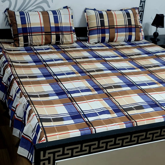 ROYAL Pure Cotton King Size FRILL BED SHEETS 030