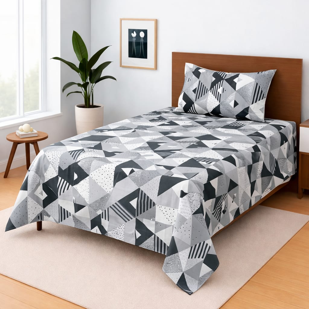 COZIFY PURE COTTON SINGLE BEDSHEET 035