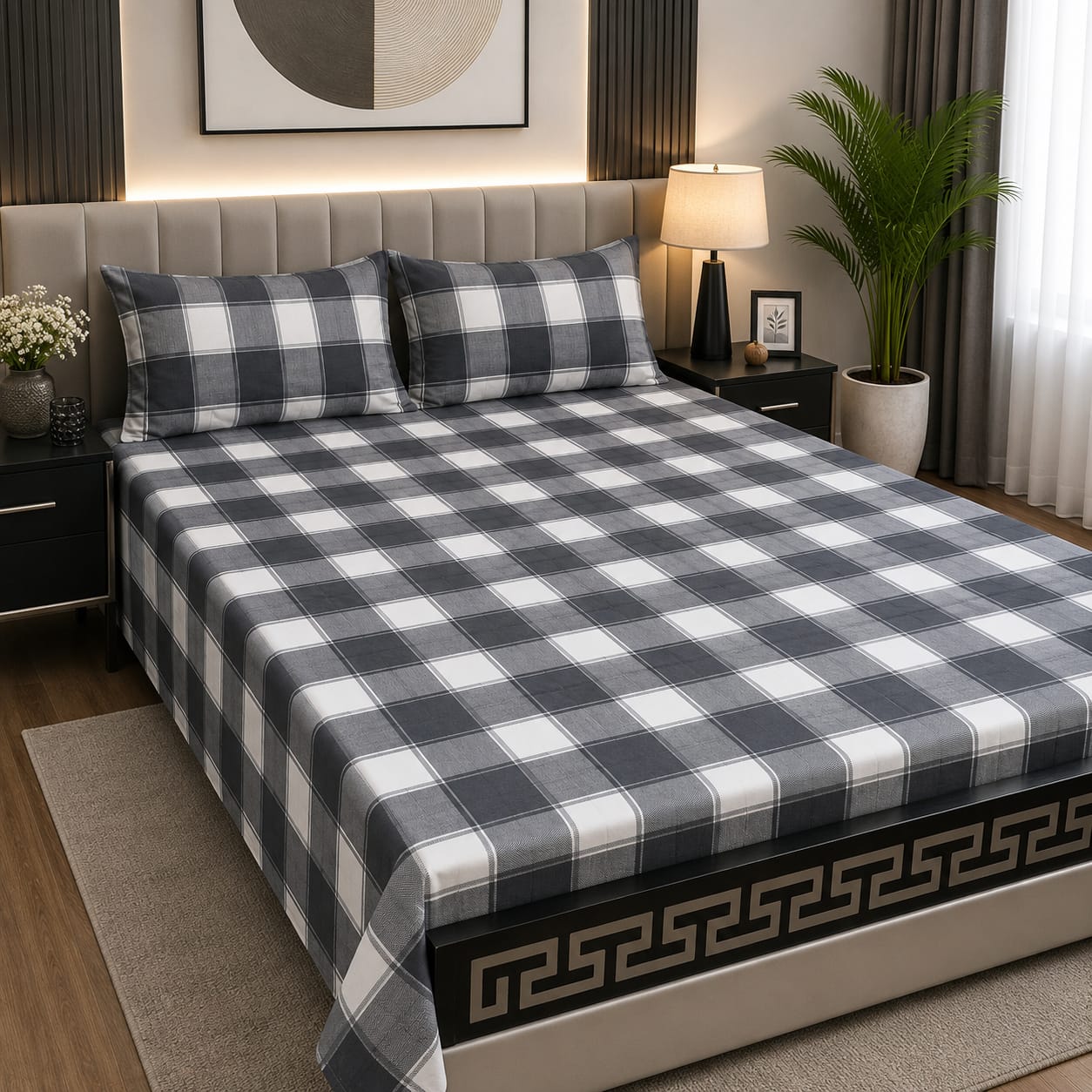 Executive Pure Cotton Bed Sheet - King - EPB 012