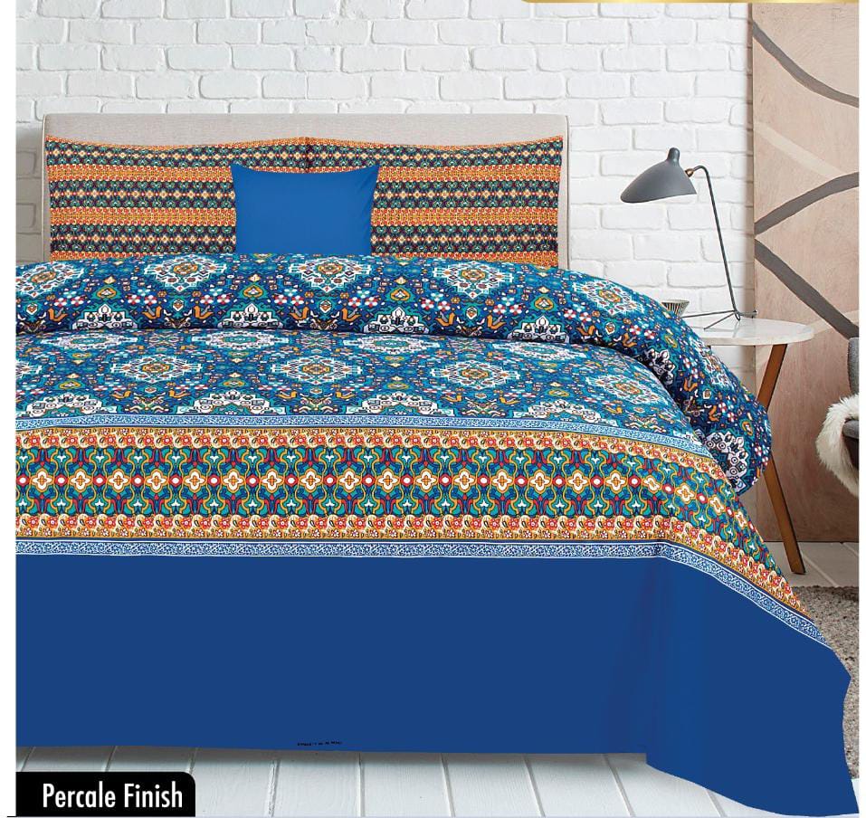 3 PCS KING SIZE  CLASSIC PURE COTTON BEDSHEET 09