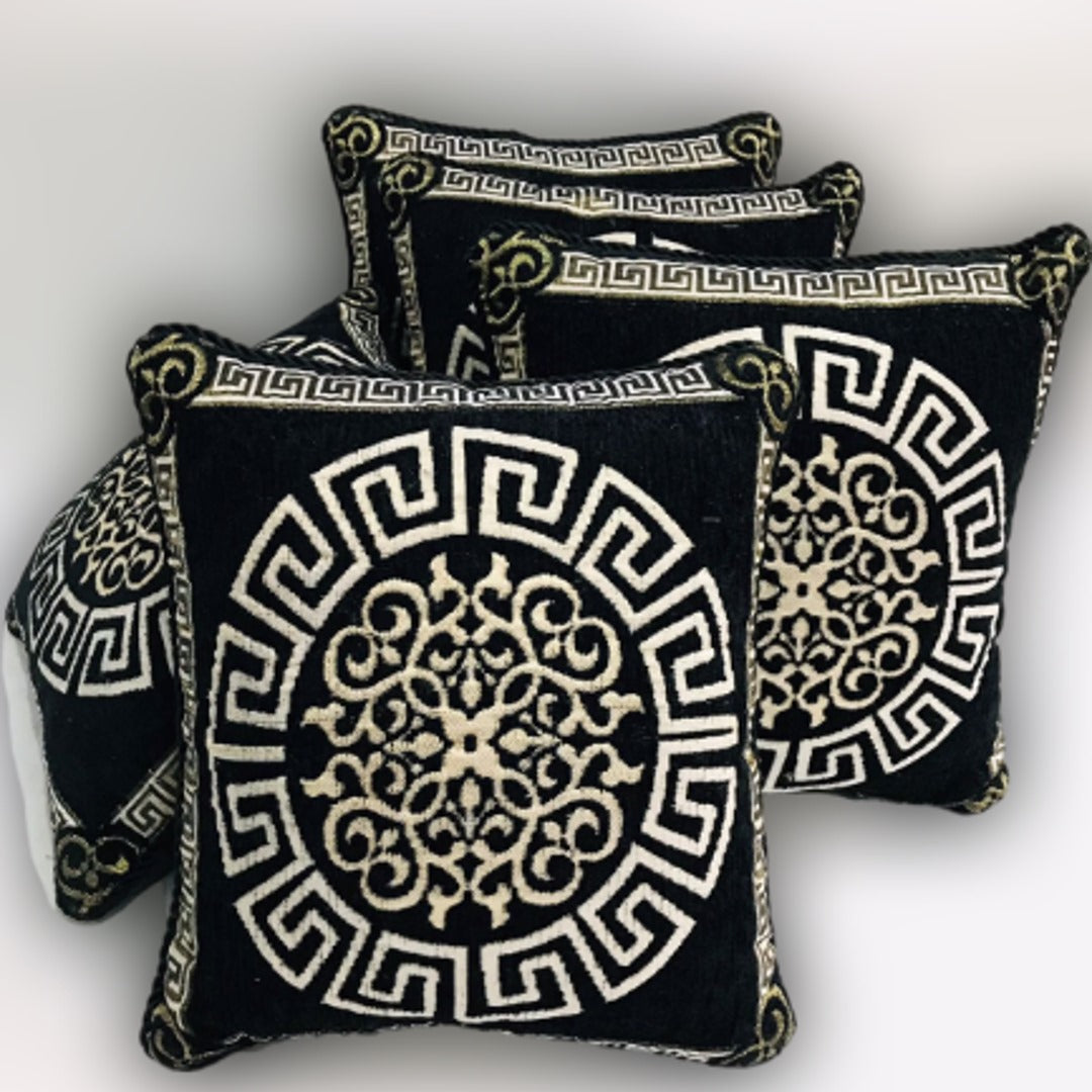 VELVET JACQUARD CUSHION COVERS 5pcs Set