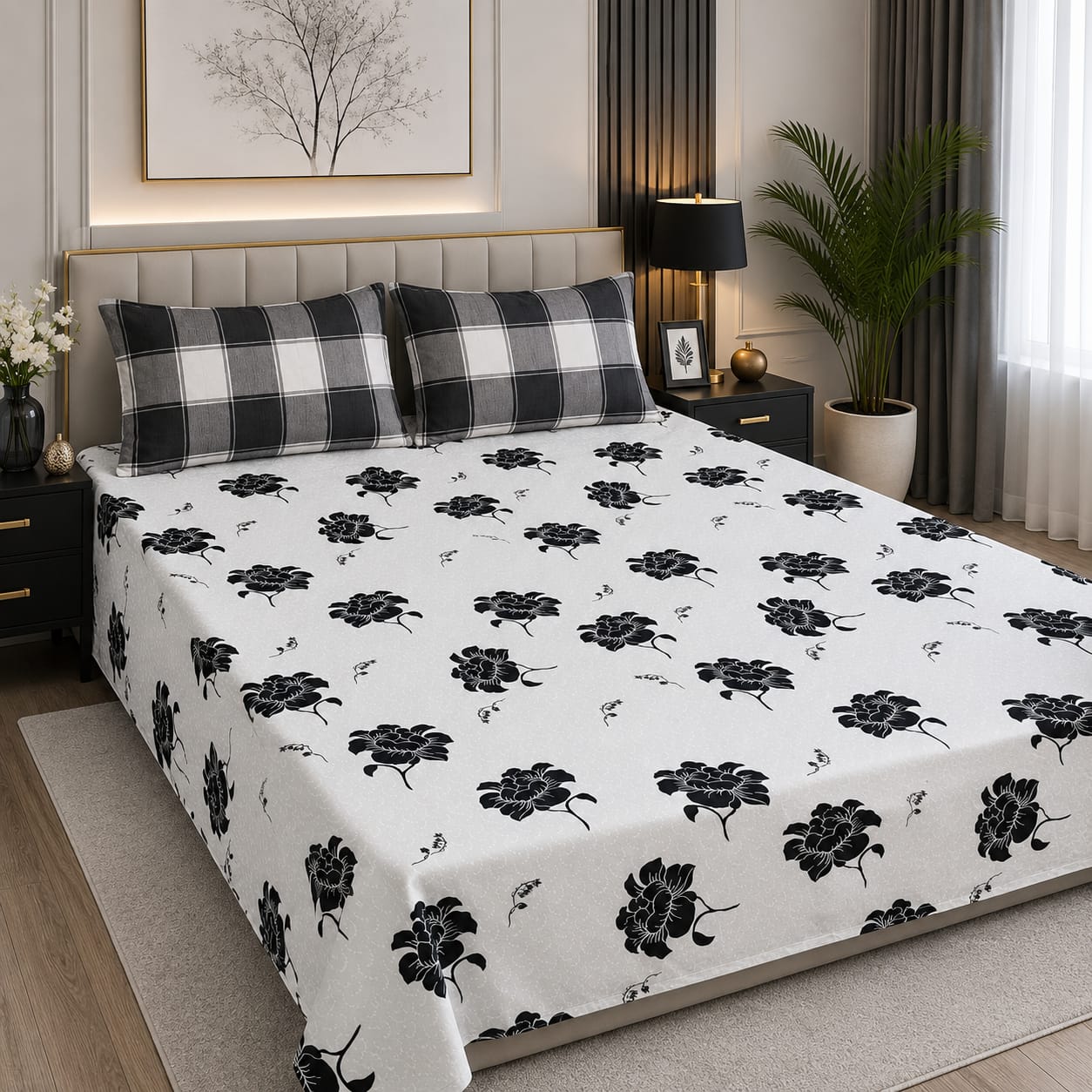 Executive Pure Cotton Bed Sheet - King - EPB 013