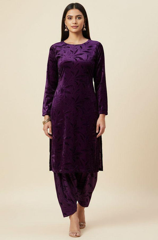 Winter Special 2 Piece Velvet Suit