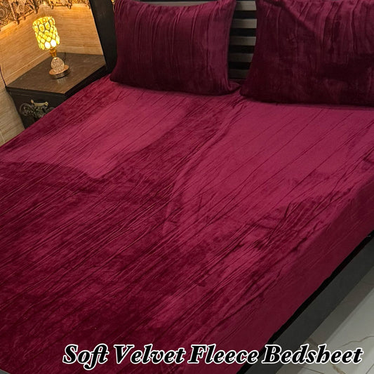 3 PCs Luxury Fleece Bedsheets 😍