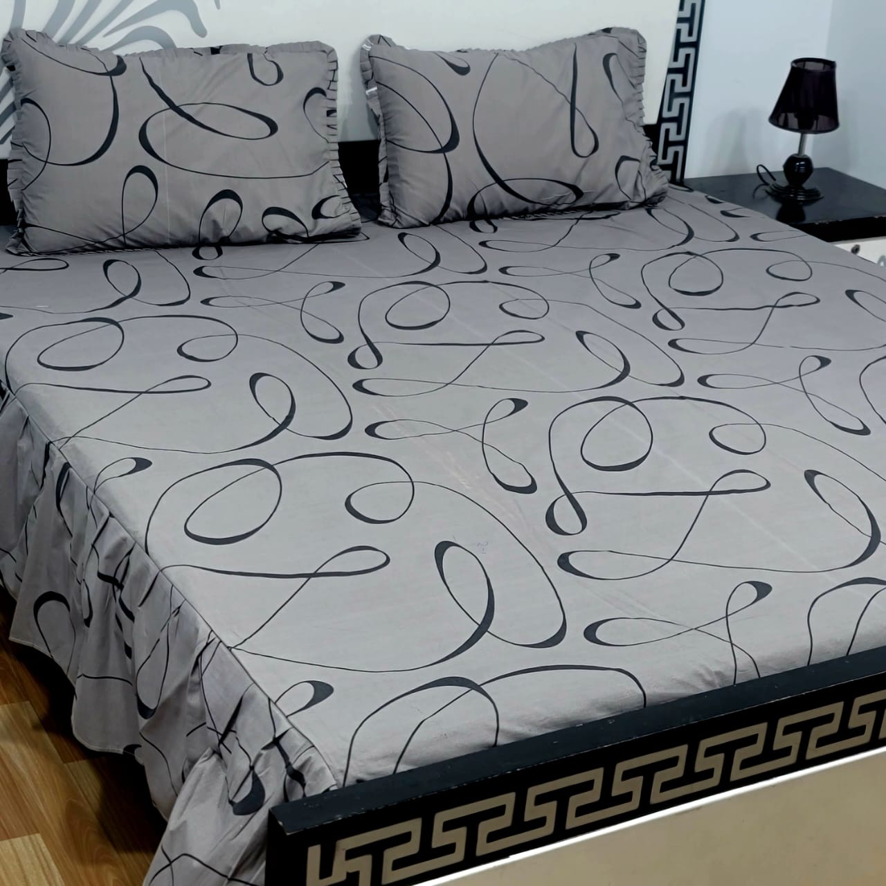 ROYAL Pure Cotton King Size FRILL BED SHEETS 016