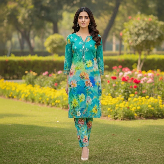 Summer Special All-Over Lawn 2 Pcs Suit 2k26