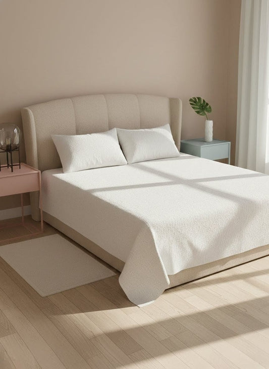 3 Pcs Plain Colour King Size Bedsheet Set – Soft & Comfortable 09