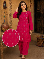 Soft & Warm Khaddar 2 Pcs Ladies Suit – Embroidered Shirt & Plain Trouser S03