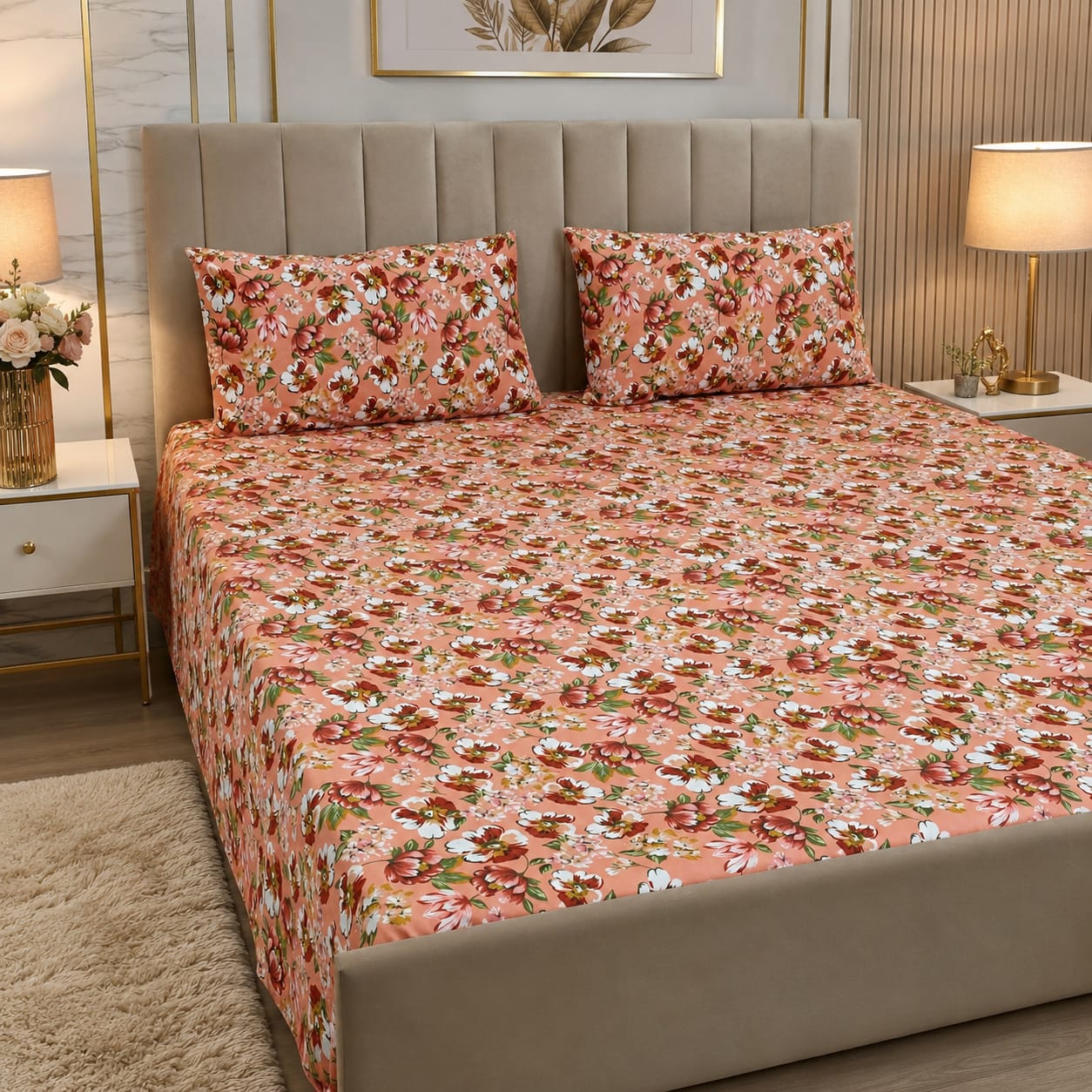 Executive Pure Cotton Bed Sheet - King - EPB 023