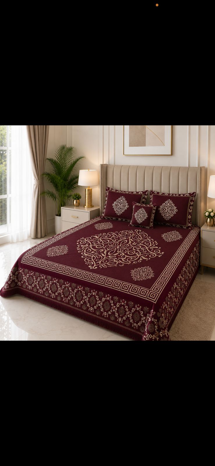 Appish Bridal Velvet Bed Sheet Set - 4pcs - ABB018