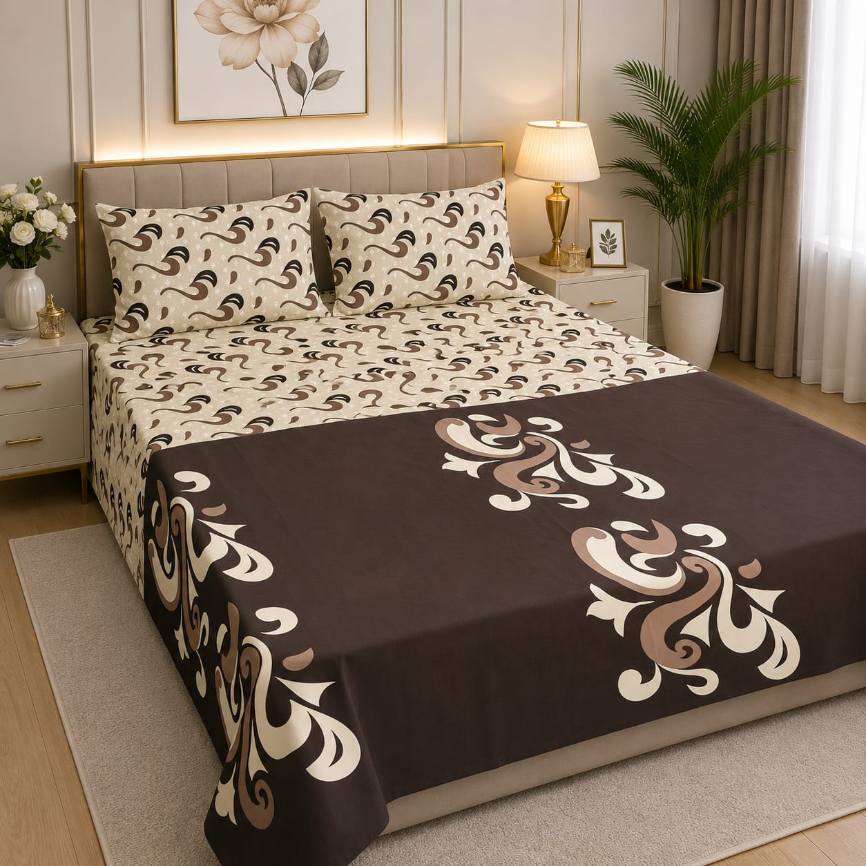 Executive Pure Cotton Bed Sheet - King - EPB 014