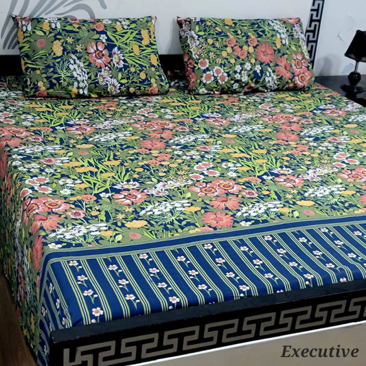 Executive Pure Cotton Bed Sheet - King - EPB 031