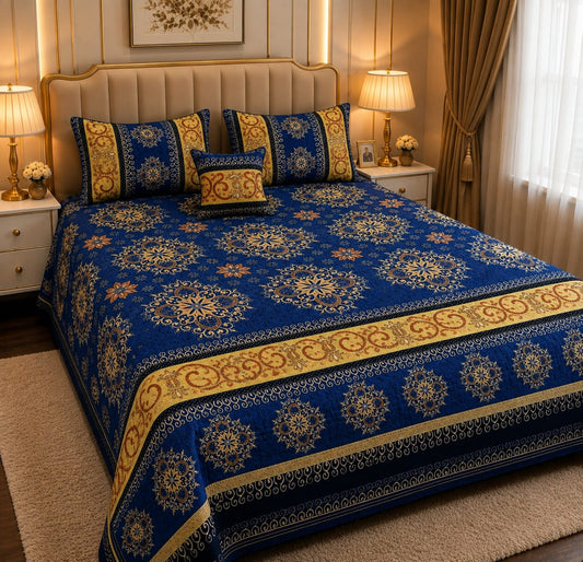 Appish Bridal Velvet Bed Sheet Set - 4pcs - ABB052