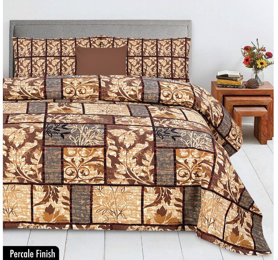 3 PCS KING SIZE  CLASSIC PURE COTTON BEDSHEET 010