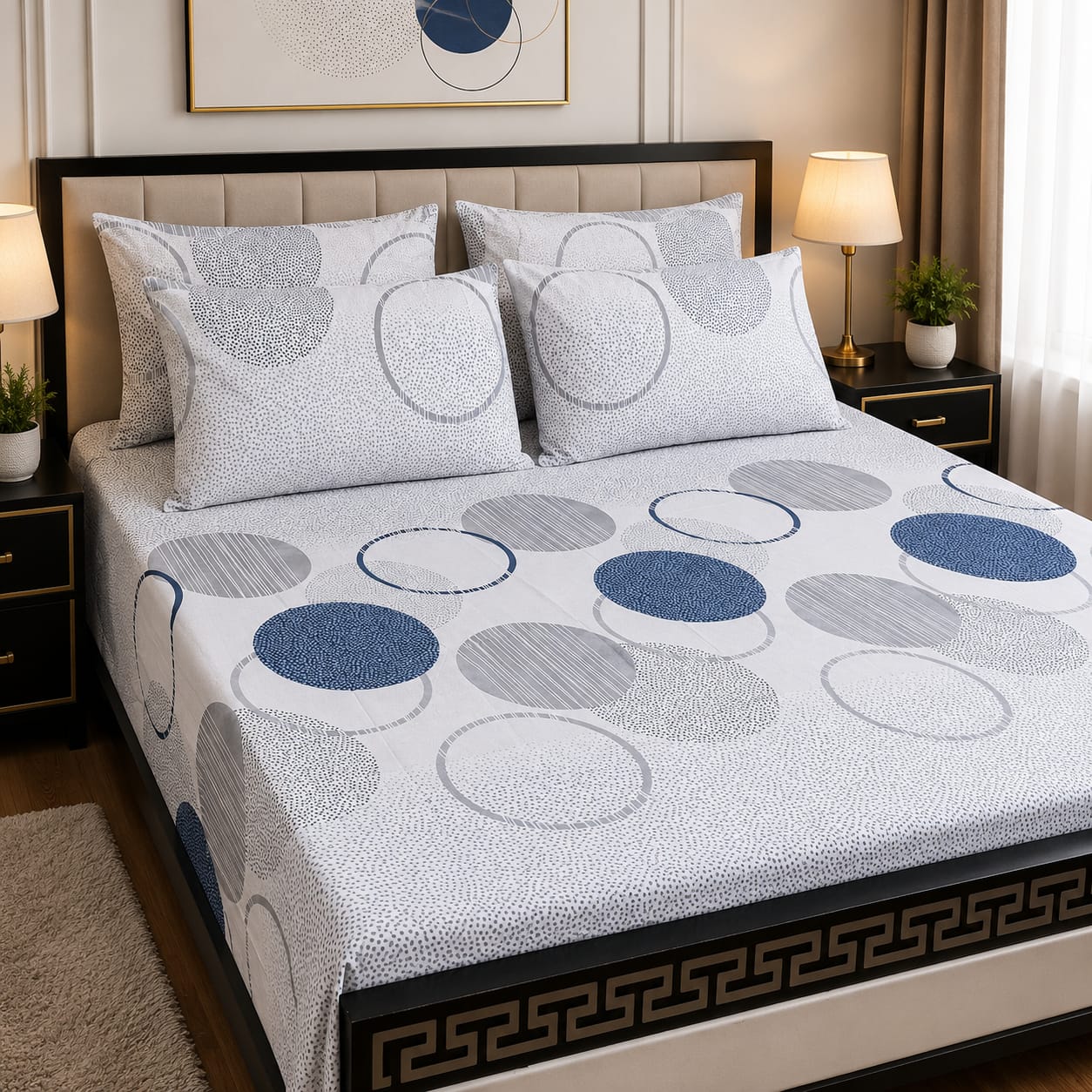 ⚜️5 PC Cozify  Pure Cotton Bedsheets⚜️ 011