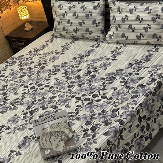 Pure Cotton 3 Pcs Bedsheet Gift Pack 011