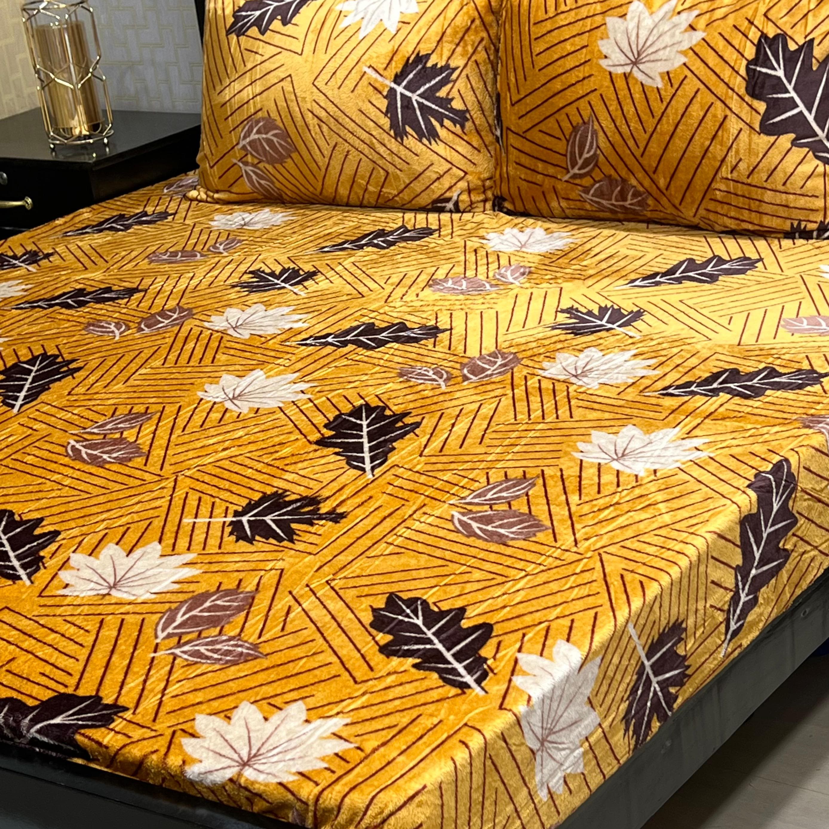 3 Pcs Elegant Fleece Bedsheets 06