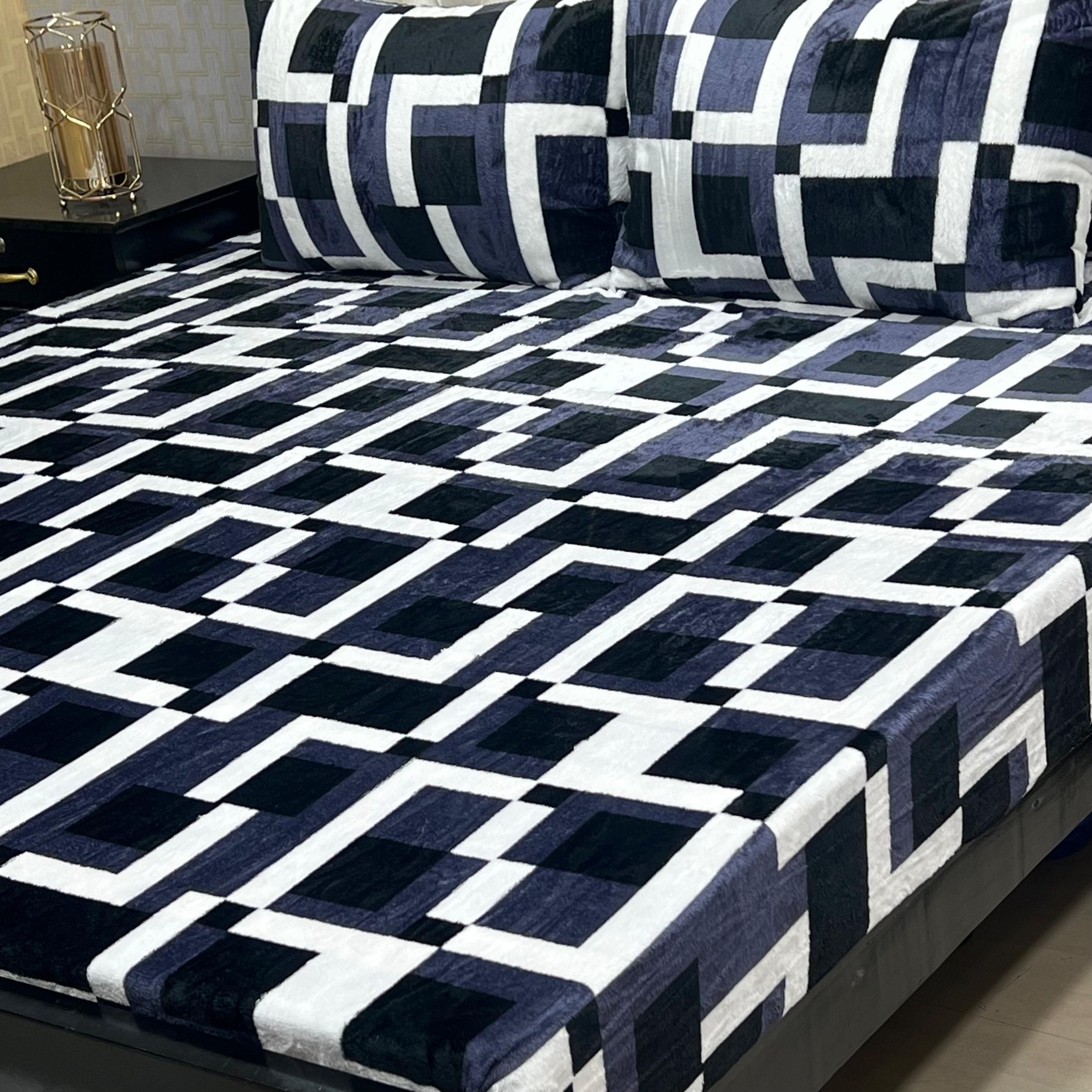 3 Pcs Elegant Fleece Bedsheets 02